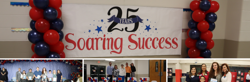 Virginia Myers and her family, former students receive award, 25 years of soaring success, two Myers principals with a Myers Family