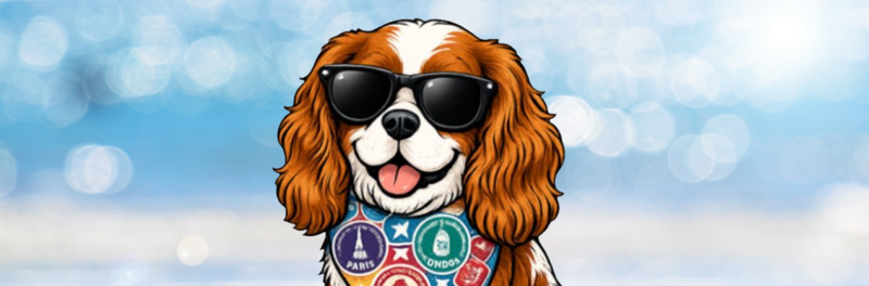 Charlie the school mascot on the beach as part of a year of adventures.