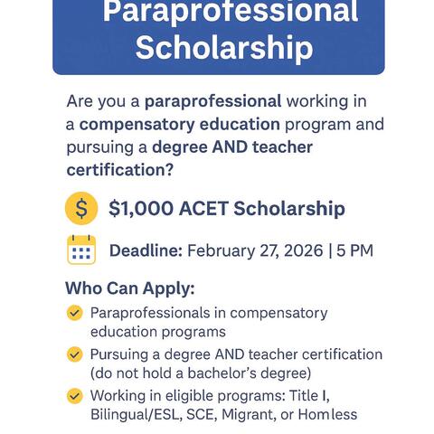 paraprofessional scholarships