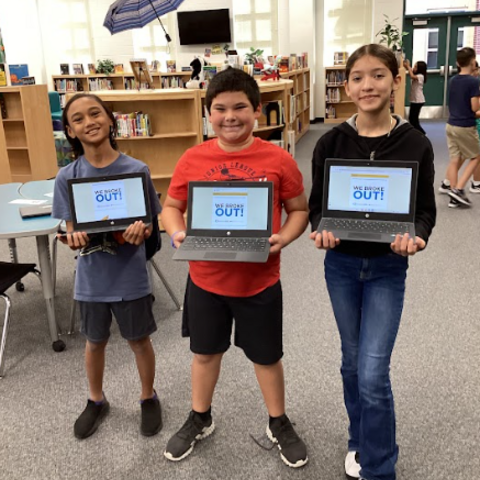 Students completed a digital breakout.