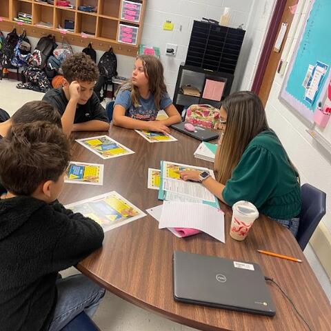 Students learning in class