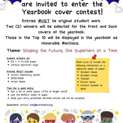 yearbook cover vote flyer