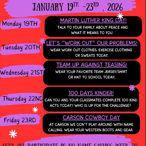 no name calling week flyer