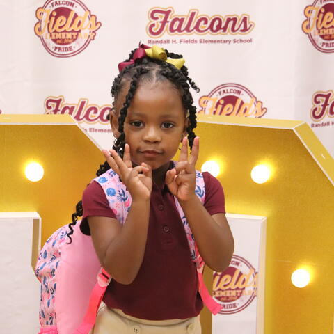 back to school Fields Elementary prekindergarten student
