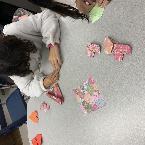 Origami Club Student