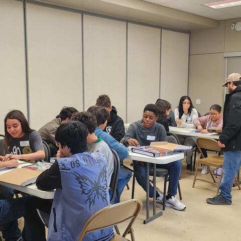The Jones STEM Magnet 8th graders visited Mays Family Ranch for a variety of science activities, including "snap-circuits."