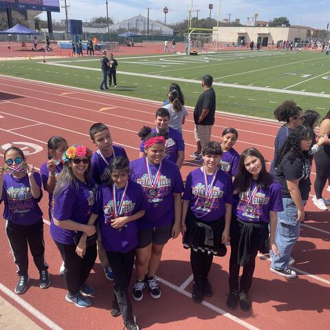Students with medals