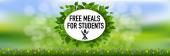free meals for students on a grassy background