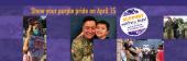 Show your purple pride on April 15 with pictures of military families and children