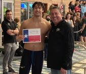 Boys Swimmer of the Meet – Evan Croley, Clark HS and principal