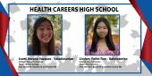 Photo collage of Health Careers HS Valedictorian and Salutatorian 