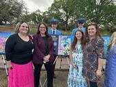 Finalist Catherine Pyle 4TH Grade Carnahan ES Teacher: Kristin Rosario (Photographed with Carnahan Principal, Lucille Gomez and District 8 Councilwoman Ivalis Meza Gonzalez  