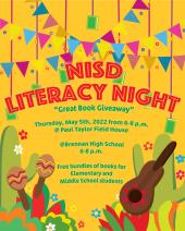 Flyer for Literacy Night Event on May 6