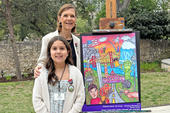 Steubing Elementary School: Art Teacher Renee Porter and Miabella Beene