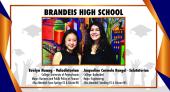 Photo collage of Brandeis HS Valedictorian and Salutatorian