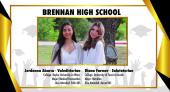 Photo collage of Brennan HS Valedictorian and Salutatorian