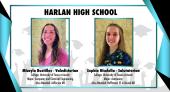 Photo collage of Harlan High School Valedictorian and Salutatorian
