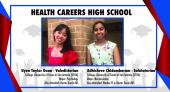 Photo collage of Health Careers HS Valedictorian and Salutatorian 