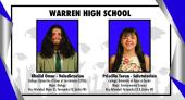 Photo collage of Warren HS Valedictorian and Salutatorian 